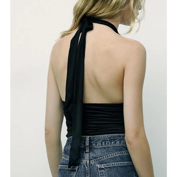 Zara Black Halter Top - Picture 2 of 7